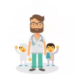 Doctor with patients