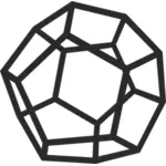 Dodecahedron geometrik şekil vektör görüntü