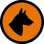 Hond gevaar symbool