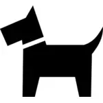 Hunden ikonet silhuett