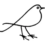 Konturteckningar ritning av en fågel
