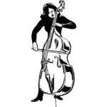 Double bass vector image
