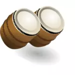 Une paire de bongos vector illustration