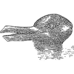 Imagem de ilusão visual do pato coelho