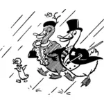Duck family illustration