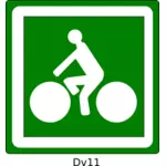 자전거 경로 교통 표지의 벡터 클립 아트