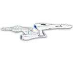 Nuevo vector de la nave espacial Enterprise dibujo