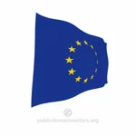 EU의 물결 모양의 벡터 국기