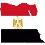 Egyptská vlajka a mapa