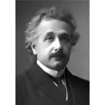 Albert Einstein w młodszym wieku wektor portret