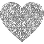 Elektronische hart vector afbeelding