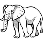 Vektori kuva täplikäs elefantti