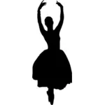 صورة ظلية أنيقة راقصة الباليه