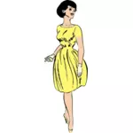 Elegantní dáma ve žluté