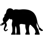 象のシルエット画像