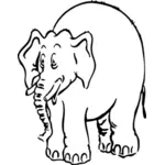 Skissert elefant