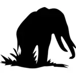 Vergadering olifant silhouet