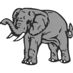 Elefantin vektorikuva