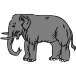 Gajah besar klip karya seni vektor