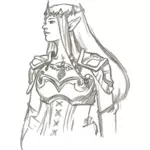 Elf princess sketch