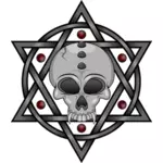 Pentagram and skull