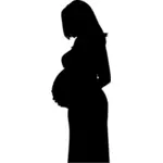 Expecting mother silhouette