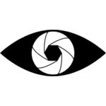 Icona di vettore della macchina fotografica occhio