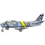 Vector de avión North American F-86 Sabre dibujar