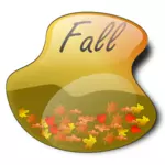 Fall landscape in liquid frame vector image