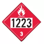 Call 1223 for fire brigade sign vector illustration