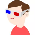 Copil cu ochelari 3D