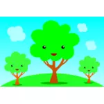 Dibujos animados árboles