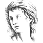 Förvirrad kvinna ansikte uttryck vektor illustration