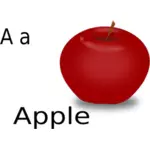 Clip-art vector da carta de aprendizagem por fruta