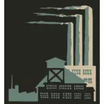 صورة ظلية مصنع