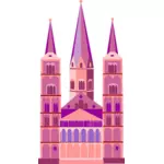 Vaaleanpunainen kirkon kuva