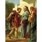 يسوع مع جندي