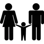 Familjen toalett vektor symbol