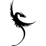 Fantasie Dragon silhouet