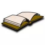 Libro abierto de color marrón