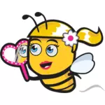 Weibliche Biene mit Spiegel