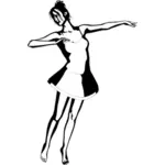 Kvinnliga dansare skiss