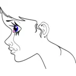 Blauw oog meisje