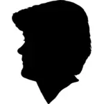 Weibliche Profil silhouette
