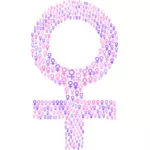 Kobiece symbol w kolorze