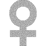 Weibliche Symbol Labyrinth