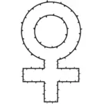 رمز أنثى من الشوك