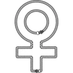 Kvinnelige symbol glidelås