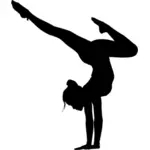 Mädchen tun Yoga-Vektor-Bild