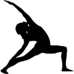 Weibliche Silhouette in Yoga-pose
